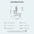 Genuine 925 Sterling Silver Pet Dog Charm For Bracelet Poodle Dachshund Pendant Charms