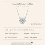 Dazzling Diamond Alternative: 1ct Moissanite Sterling Silver Pendant Necklace Necklaces