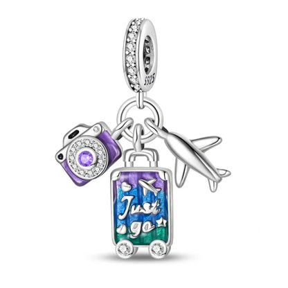 Adventure Awaits Sterling Silver Travel Charm - Charms