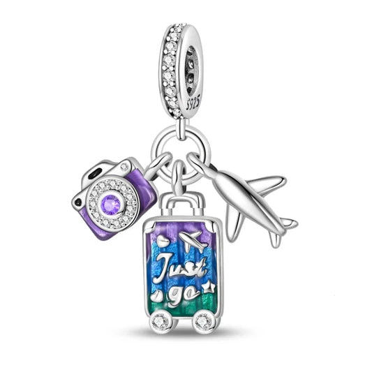 Adventure Awaits Sterling Silver Travel Charm - Charms