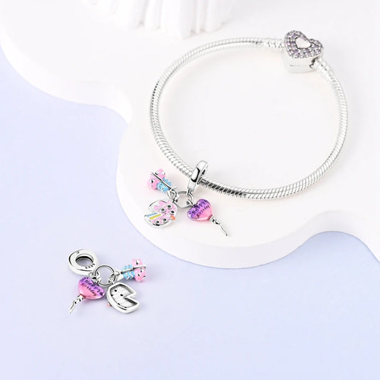 Festive Fun Sterling Silver Birthday Charm - Charms
