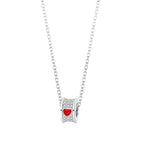 Heart Of Fire Sterling Silver Pendant Necklace Necklaces