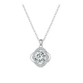 Lucky Clover 1ct Moissanite Sterling Silver Pendant Necklace Necklaces