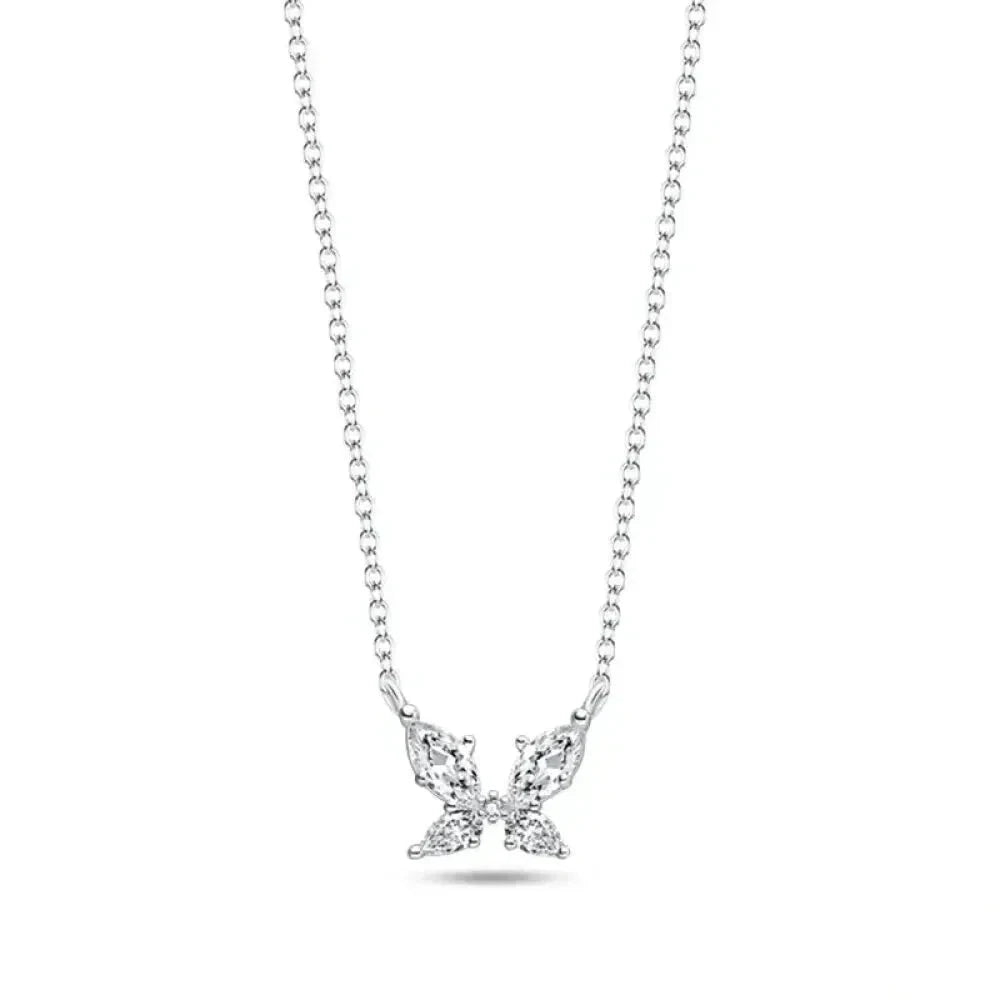 Radiate Timeless Elegance: Round CZ Pendant Necklace (925 Sterling Silver) - Pan002 - Necklaces