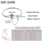 Elegant Snowflake Clasp Sterling Silver Bracelet Charm Bracelets