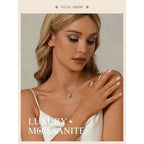 Lucky Charm Sterling Silver Horseshoe Necklace With Sparkling Moissanite Necklaces