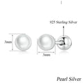 Charm And Elegance: 925 Sterling Silver Pearl Beads Screw Stud Earrings 3Mm