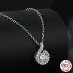 Dazzling 1ct Moissanite Sterling Silver Pendant Necklace Necklaces