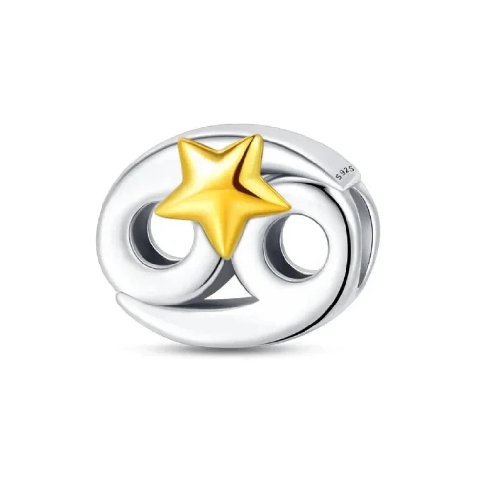 Delicate 925 Silver Zodiac Charm: Personalize Your Bracelet with your Constellation - Cancer - Charms