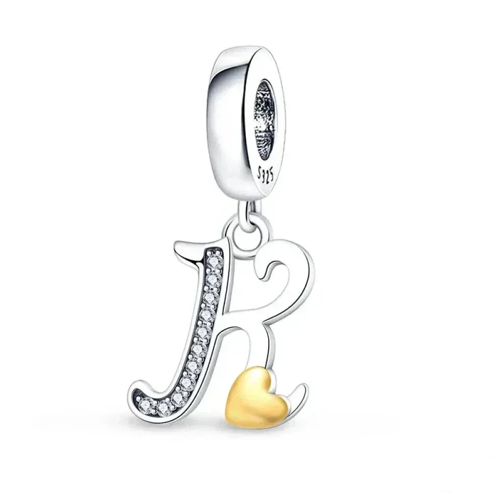 Spell It Out with Style: Alphabet Charms for Bracelets (925 Silver) K