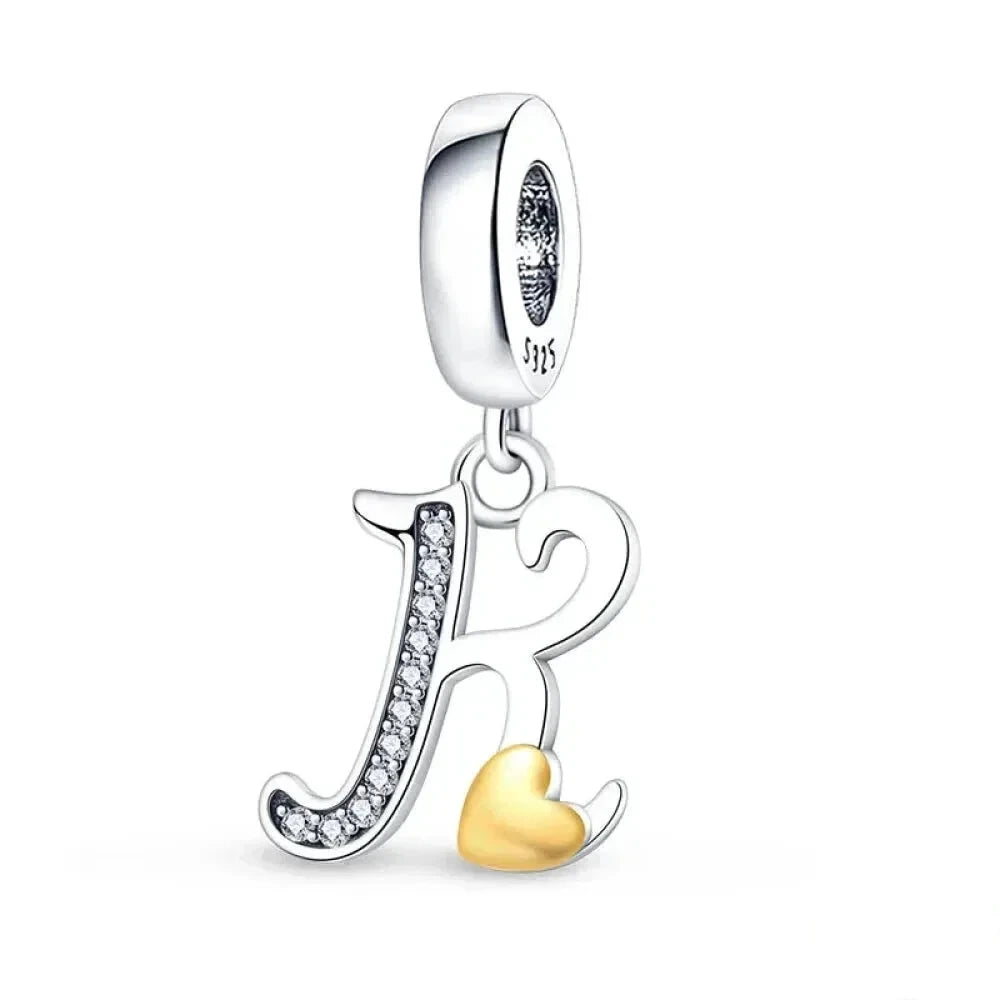 Spell It Out with Style: Alphabet Charms for Bracelets (925 Silver) - K