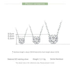 Gorgeous Shiny Choker 925 Sterling Silver Geometric Cut Zircon Pendant Necklace Necklaces