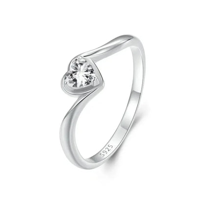 Ignite Love’s Passion: Heart-Shaped Moissanite Solitaire Engagement Ring - Rings