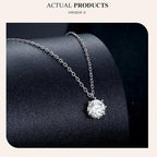 Dazzling 0.8ct Moissanite Sterling Silver Pendant Necklace Necklaces