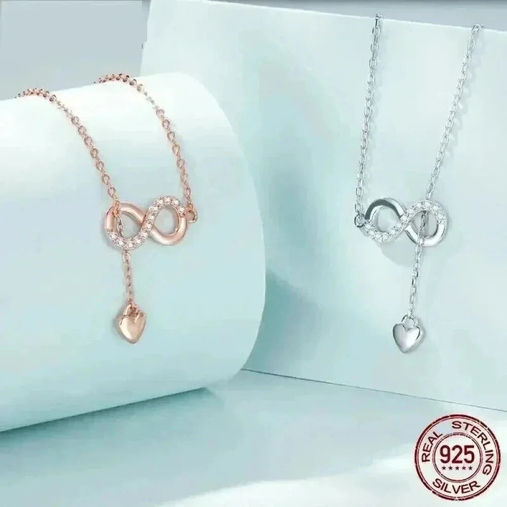 Forever Love: Delicate Infinity Necklace in Sterling Silver - Necklaces