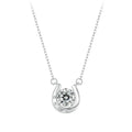 Lucky Charm Sterling Silver Horseshoe Necklace With Sparkling Moissanite Necklaces