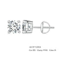Breathtaking Moissanite Heart Stud Earrings | 925 Sterling Silver 1.0Ct X 2