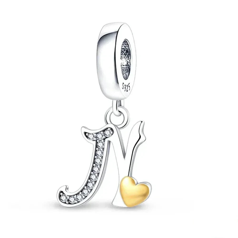 Spell It Out with Style: Alphabet Charms for Bracelets (925 Silver) - N