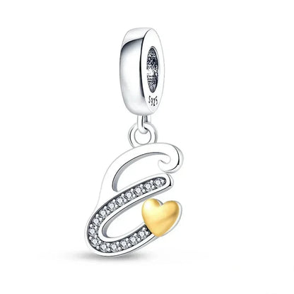 Spell It Out with Style: Alphabet Charms for Bracelets (925 Silver) - E