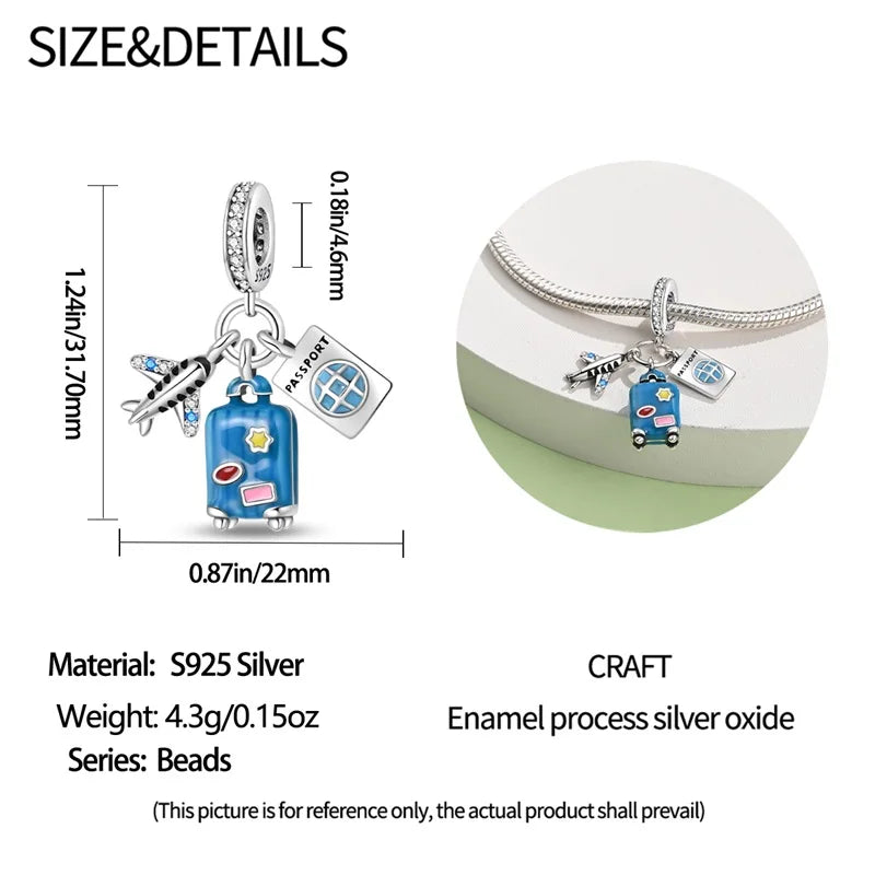 Passport to Adventure Sterling Silver Travel Charm - Charms