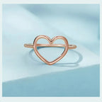 Exquisite 925 Sterling Silver Heart Rings For Women Romantic Statement Jewelry