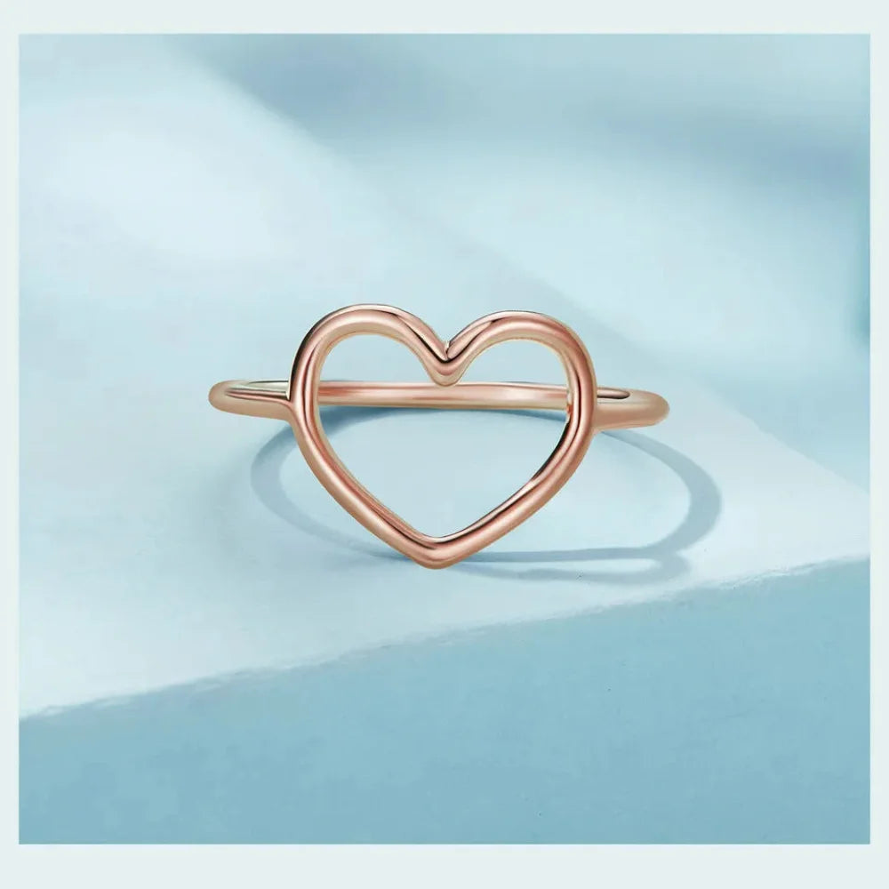 Exquisite 925 Sterling Silver Heart Rings for Women - Romantic Statement jewellery