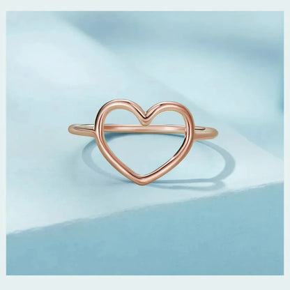 Exquisite 925 Sterling Silver Heart Rings for Women - Romantic Statement jewellery