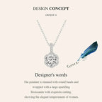 Petal Perfection 1ct Moissanite Sterling Silver Pendant Necklace Necklaces