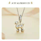Genuine 925 Sterling Silver Pet Dog Charm For Bracelet Poodle Dachshund Pendant Charms