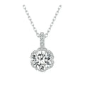 Petal Perfection 1ct Moissanite Sterling Silver Pendant Necklace Necklaces