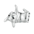 Genuine 925 Sterling Silver Pet Dog Charm For Bracelet Poodle Dachshund Pendant Bsc796 Charms