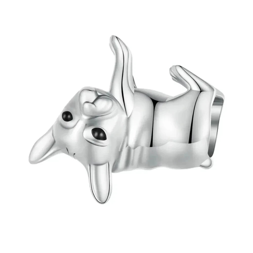 Genuine 925 Sterling Silver Pet Dog Charm for Bracelet - Poodle Dachshund Pendant - Bsc796 - Charms