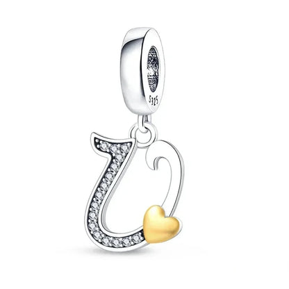 Spell It Out with Style: Alphabet Charms for Bracelets (925 Silver) - V