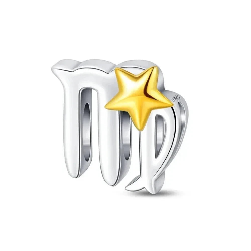 Delicate 925 Silver Zodiac Charm: Personalize Your Bracelet with your Constellation - Virgo - Charms