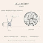 Radiant 1ct Moissanite Sterling Silver Pendant Necklace Necklaces