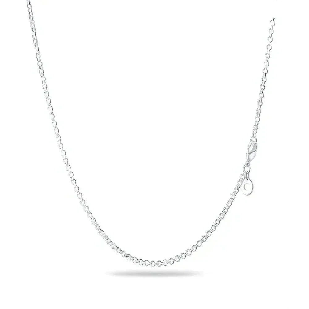 Radiate Timeless Elegance: Round CZ Pendant Necklace (925 Sterling Silver) - Cmn013 - Necklaces