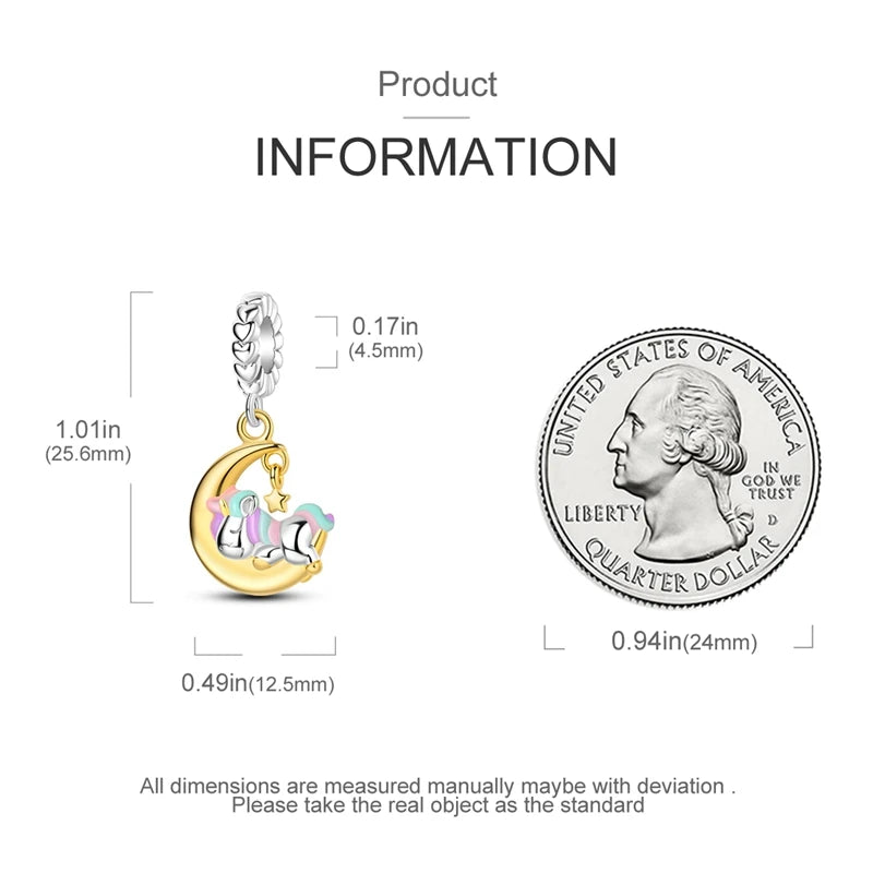 Dreamy Unicorn Sterling Silver Charm - Charms