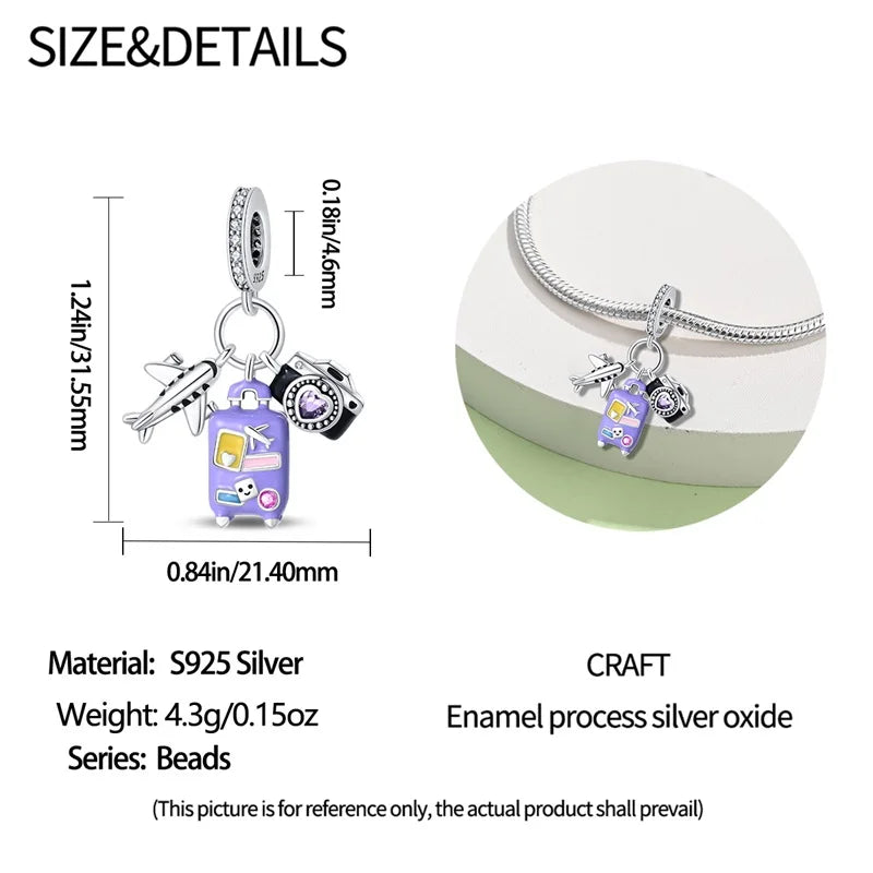 Travel Diary Sterling Silver Charm - Charms