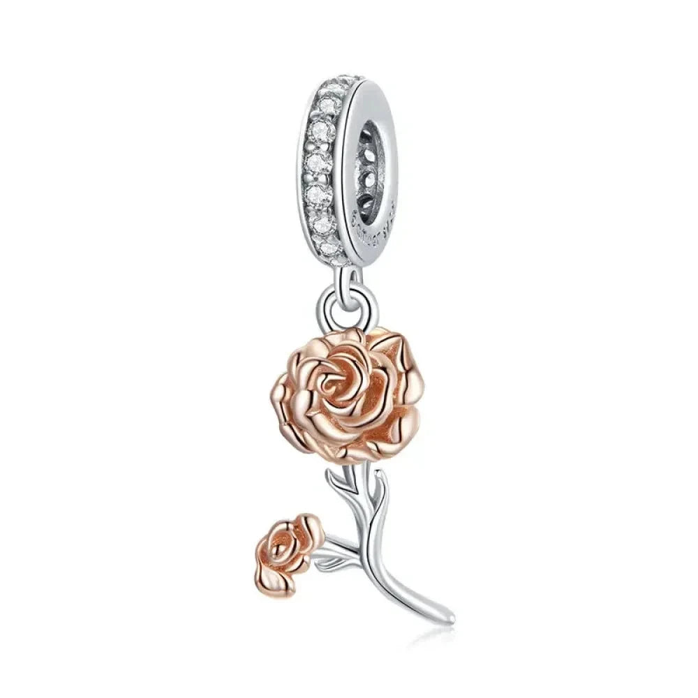 925 Sterling Silver Maternal Love Charm DIY - Touching Baby Feet Pendant for Bracelet - Bsc422 - Charms