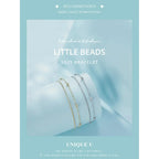 Double Layered Round Beads 925 Sterling Silver Chain Bracelet With 14K Gold Plating Bracelets