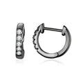 14K Gold Plated 925 Sterling Silver Cubic Zirconia Cuff Earrings Trendy and Chic Sce498 D / 8 Mm