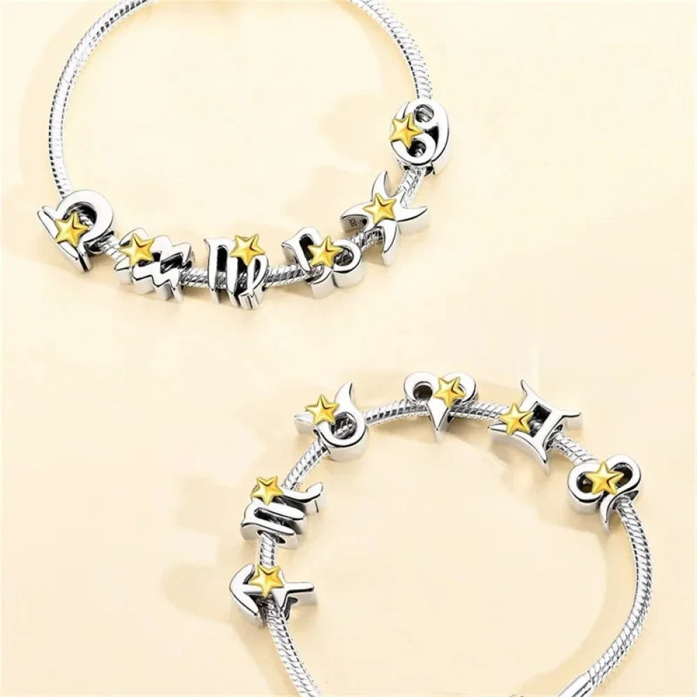 Delicate 925 Silver Zodiac Charm: Personalize Your Bracelet with your Constellation - Charms