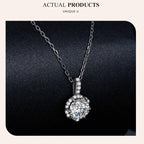 Petal Perfection 1ct Moissanite Sterling Silver Pendant Necklace Necklaces
