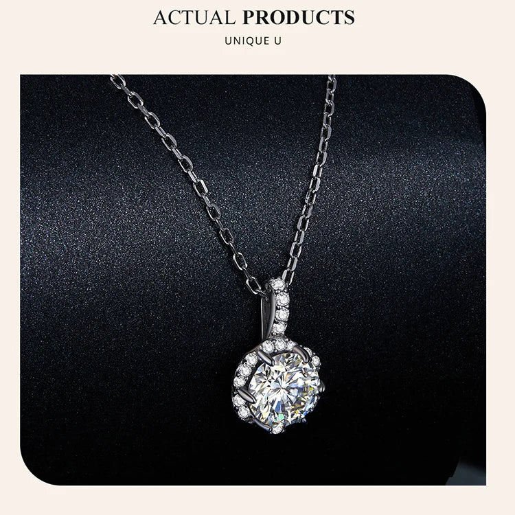Petal Perfection 1ct Moissanite Sterling Silver Pendant Necklace - Necklaces