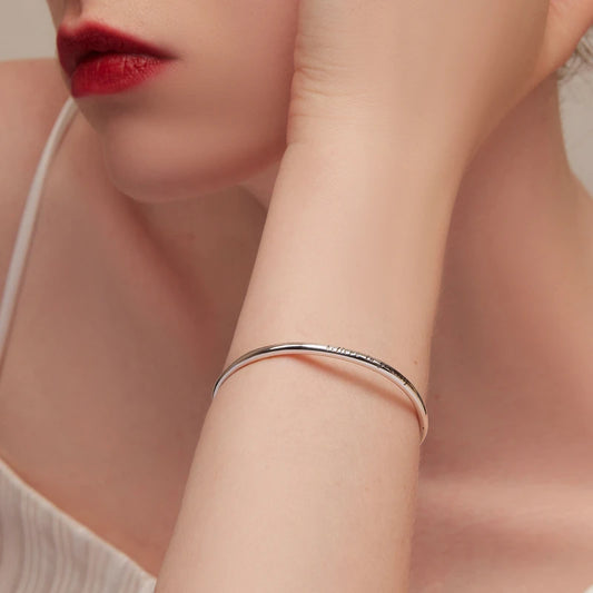 Protective Blue Evil Eye Sterling Silver Bracelet Bangle - Bracelets
