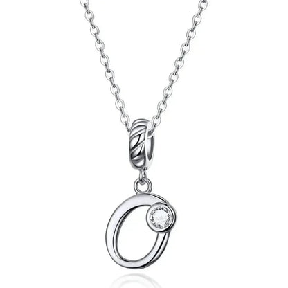 Chic and Timeless 925 Sterling Silver Initial Pendant Necklace | Platinum Plated Vintage Letter A to Z | Women’s Fine