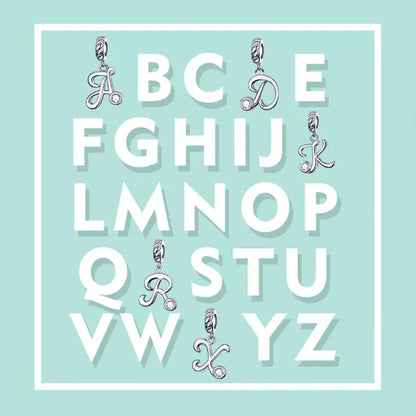 Chic and Timeless 925 Sterling Silver Initial Pendant Necklace | Platinum Plated Vintage Letter A to Z | Women’s Fine