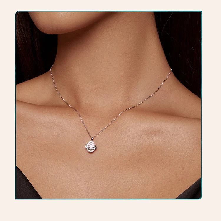 Lucky Clover 1ct Moissanite Sterling Silver Pendant Necklace - Necklaces