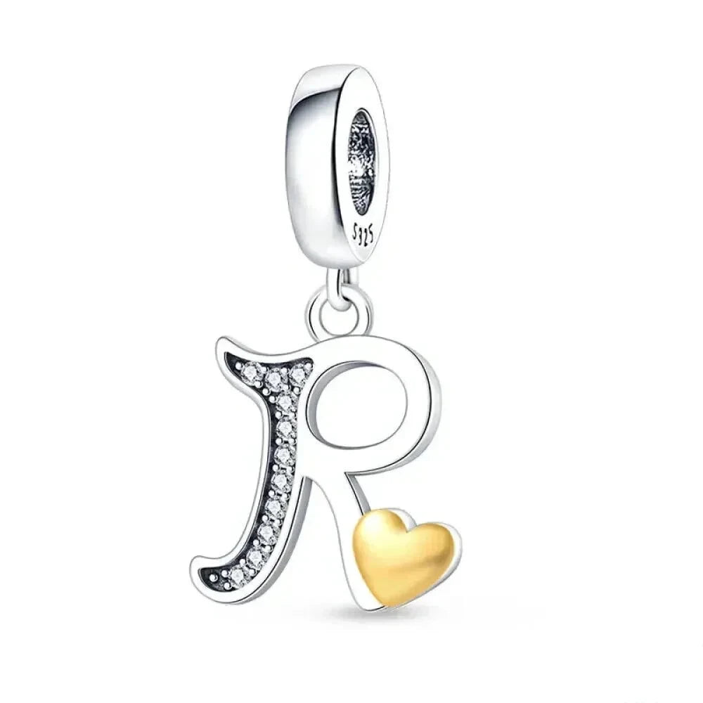 Spell It Out with Style: Alphabet Charms for Bracelets (925 Silver) - R