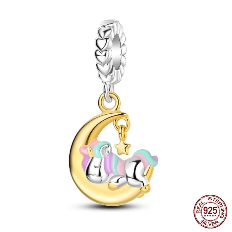 Dreamy Unicorn Sterling Silver Charm - Charms